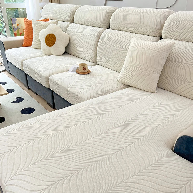 Splash-Proof Jacquard Sofa Cover | High Elasticity & Anti-Dirt