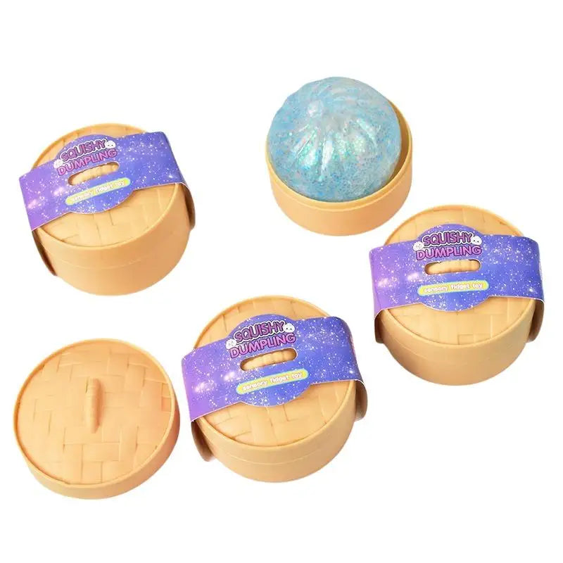1/2Pcs Slow Rebound Soft Pinch Decompression Toys Simulation Flash Dumpling Pressure Ball Office Home Decor Children Adults Gift