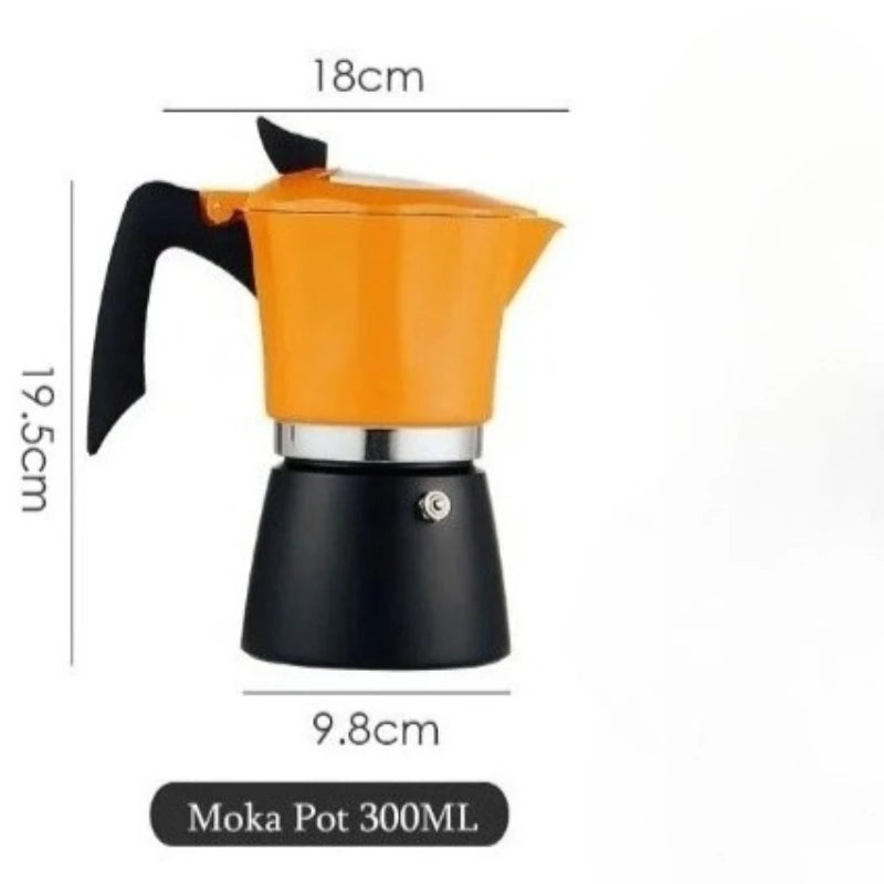 Two-Color Visual Cover Moka Pot Set | Classic Espresso Maker