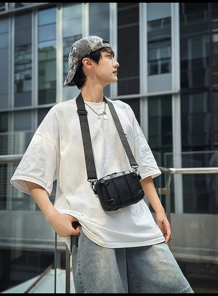 Luxury Mini Messenger Bag for Men | Stylish Pu Leather Crossbody