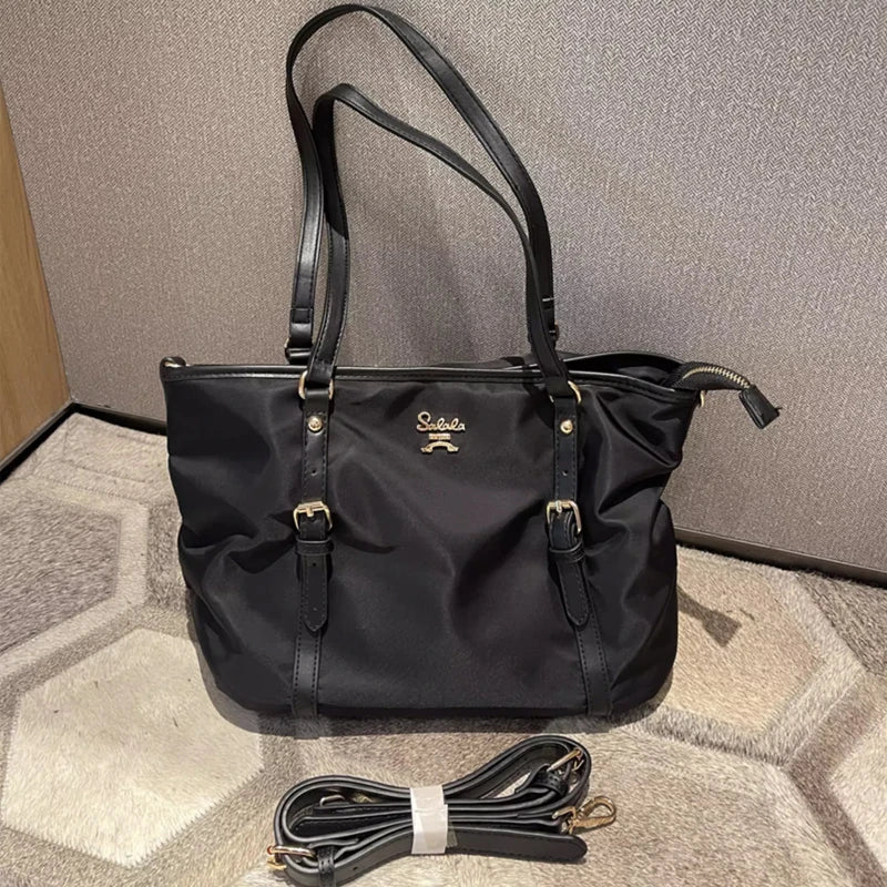 Lightweight Nylon Shoulder Bag | Spacious Commuting Tote for Women