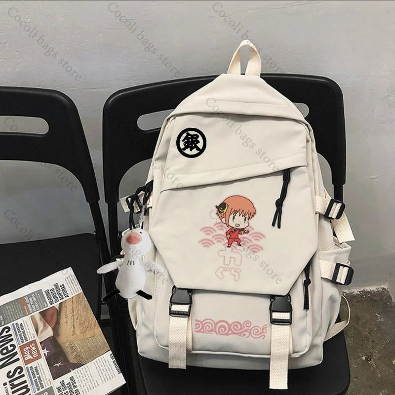 Anime-Inspired Large Capacity Print Backpack for Students