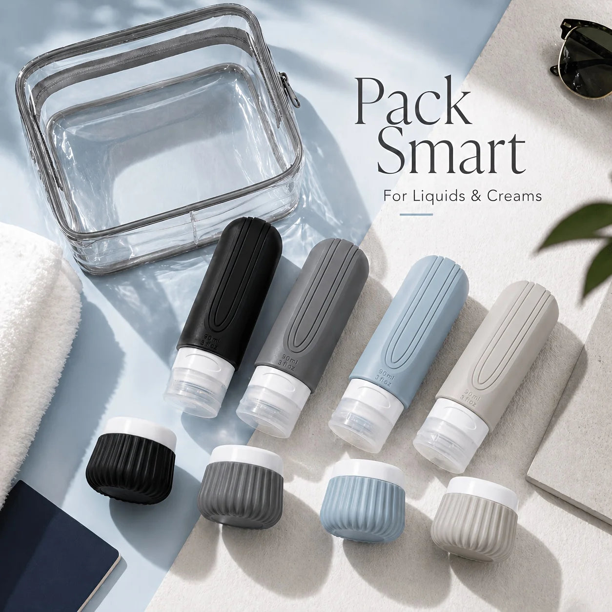 Leakproof 8Pcs Travel Bottle Kit | Perfect for Shampoo & Lotion