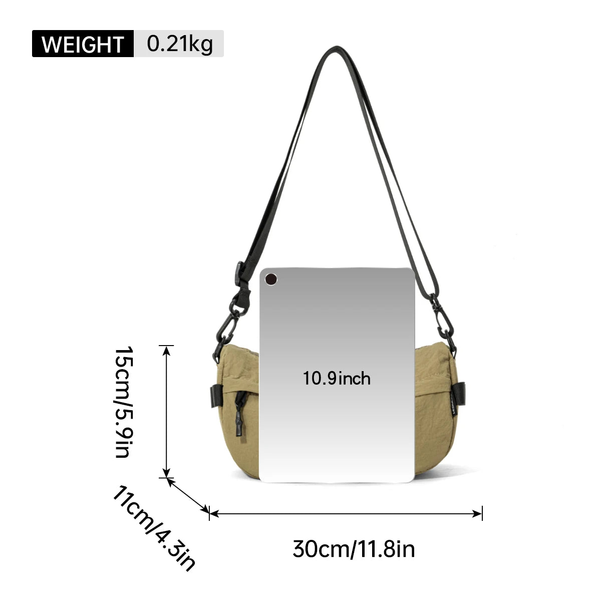 Lightweight Waterproof Nylon Crossbody Bag for Casual Adventures