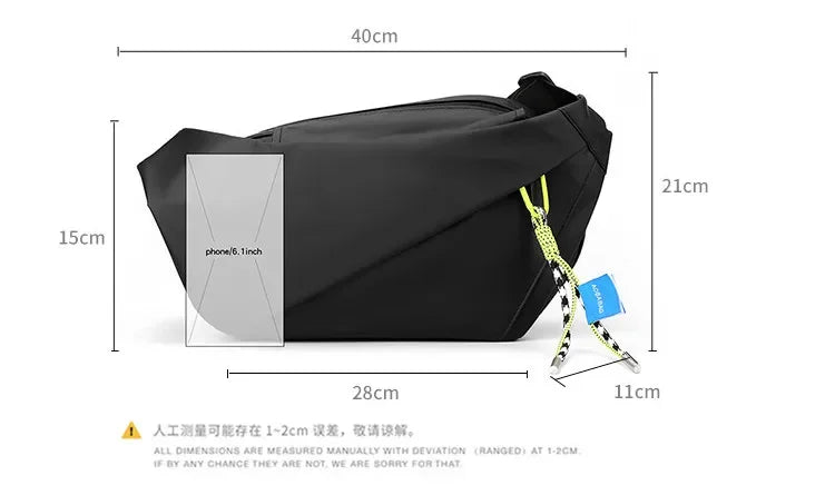 Large Capacity Waterproof Shoulder Chest Bag for Outdoor Sports