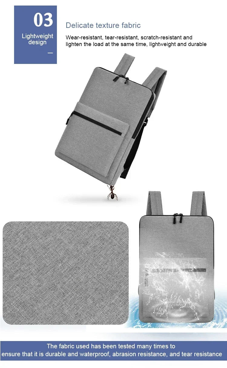 Ultra-Thin Waterproof Men's Backpack | Lightweight Travel Bag