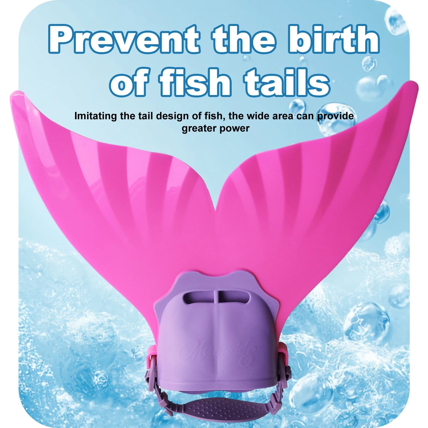 Adjustable Mermaid Silicone Fins for Swimming & Beach Fun