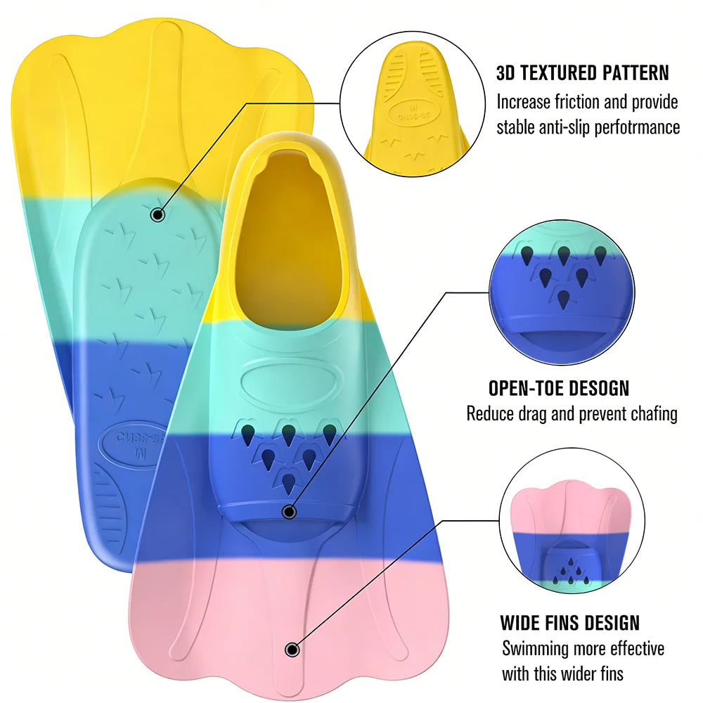 Comfortable Silicone Swimming Fins for Diving and Snorkeling