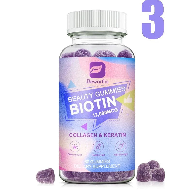 Collagen Biotin Gummies for Hair Growth & Skin Care