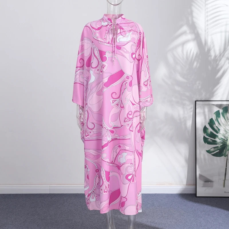 Stylish Oversized Women's Print Kaftan Maxi Dress for Summer