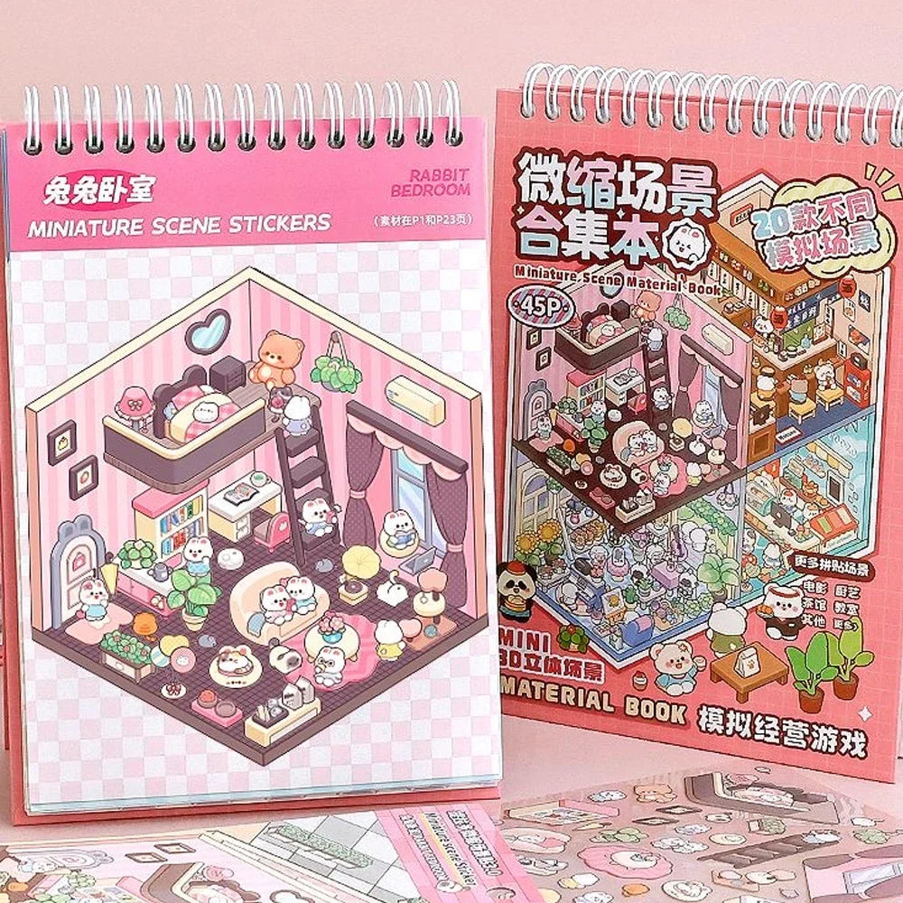 20Pcs Cartoon DIY Landscape Stickers | Kids' Creative Fun