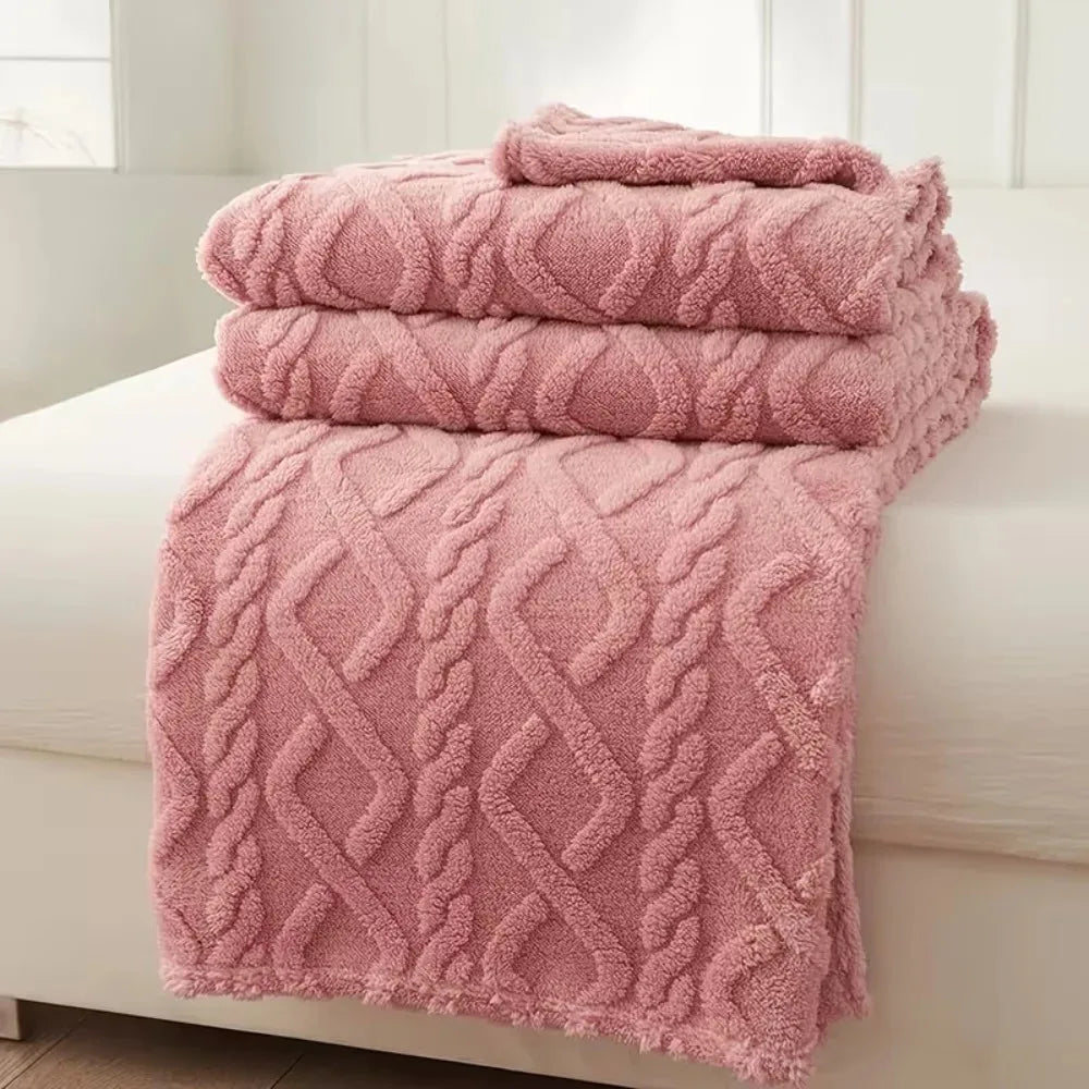 Extra Thick Plush Fleece Blanket | Soft All-Season Throw for Comfort