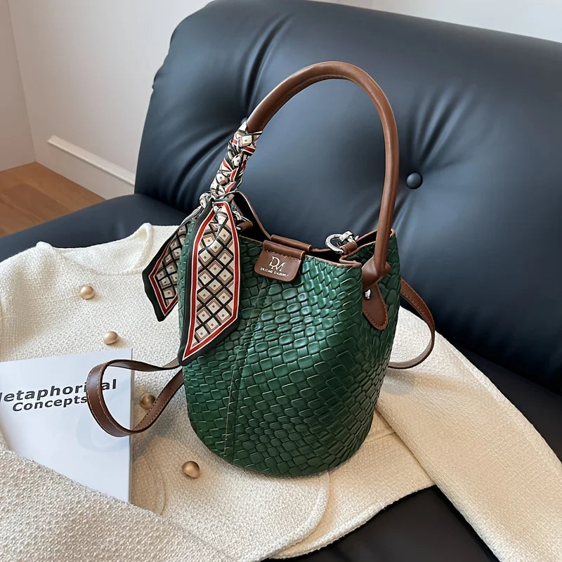 Bolso de cubo chic para mujer | Bolso de mano tejido de moda para cada ocasión