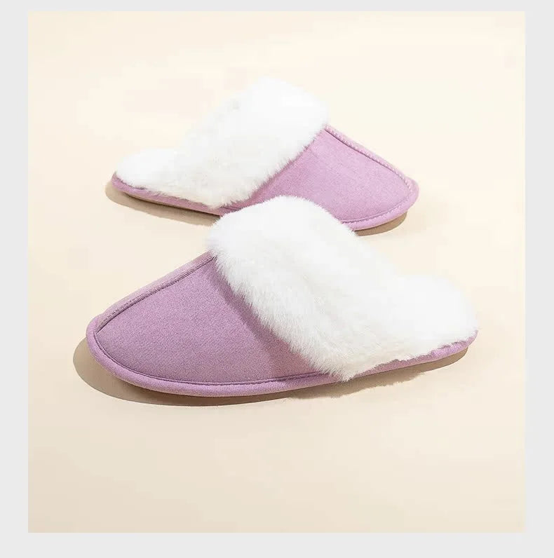 Cozy Women's Fuzzy Lined Indoor Slippers | Warm Anti-Slip Comfort