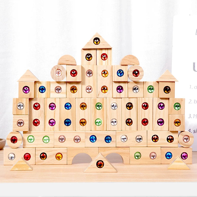 Colorful Kids Wooden Stacking Blocks | Educational Creative Toy