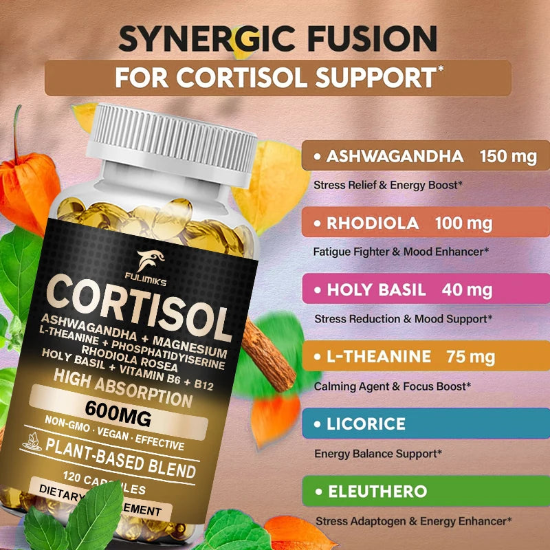 Premium Cortisol Softgel - Balance Stress & Boost Energy