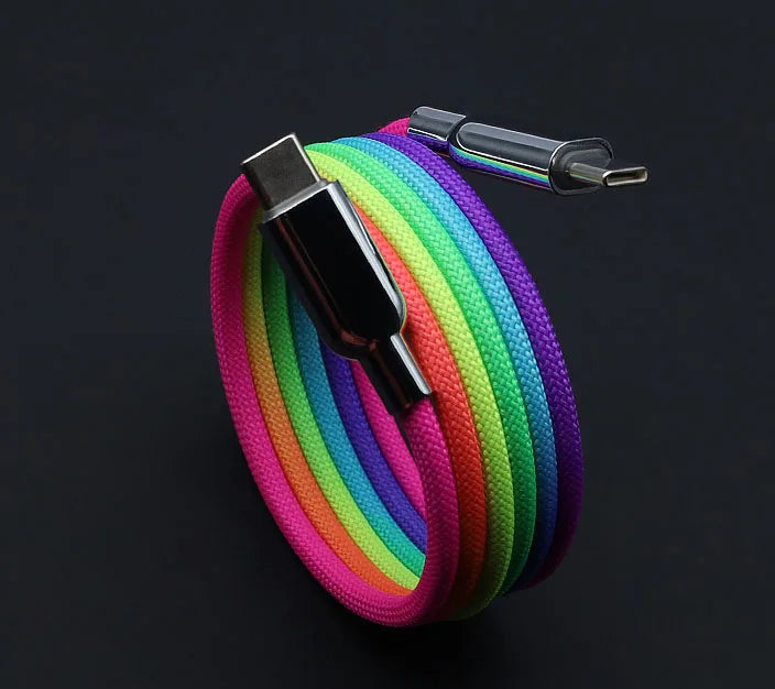 Pink Braided Type-C Fast Charging Cable | 240W PD Charger Cord