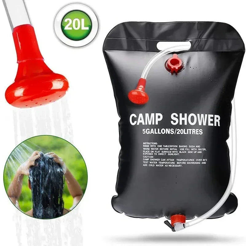 20L Solar Heated Outdoor Shower Bag | Perfect for Camping & Beach