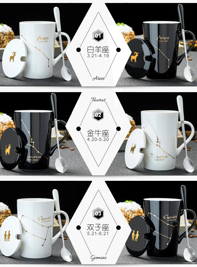 Creative 12 Constellations Ceramic Mugs | Unique Drinkware Gift