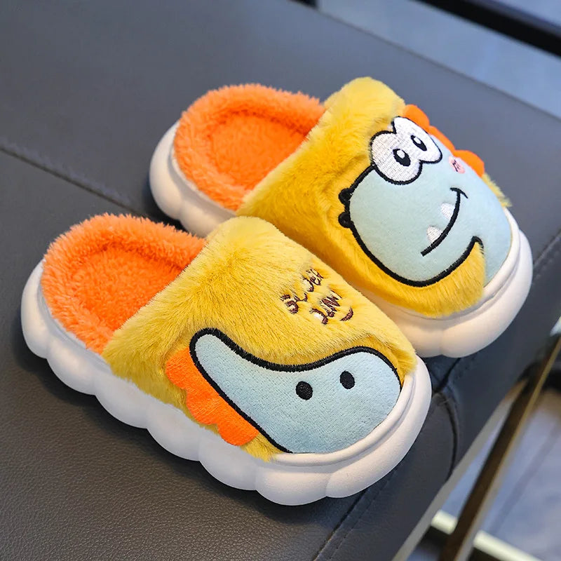 Cute Dinosaur Slippers for Kids | Warm and Cozy Indoor Shoes