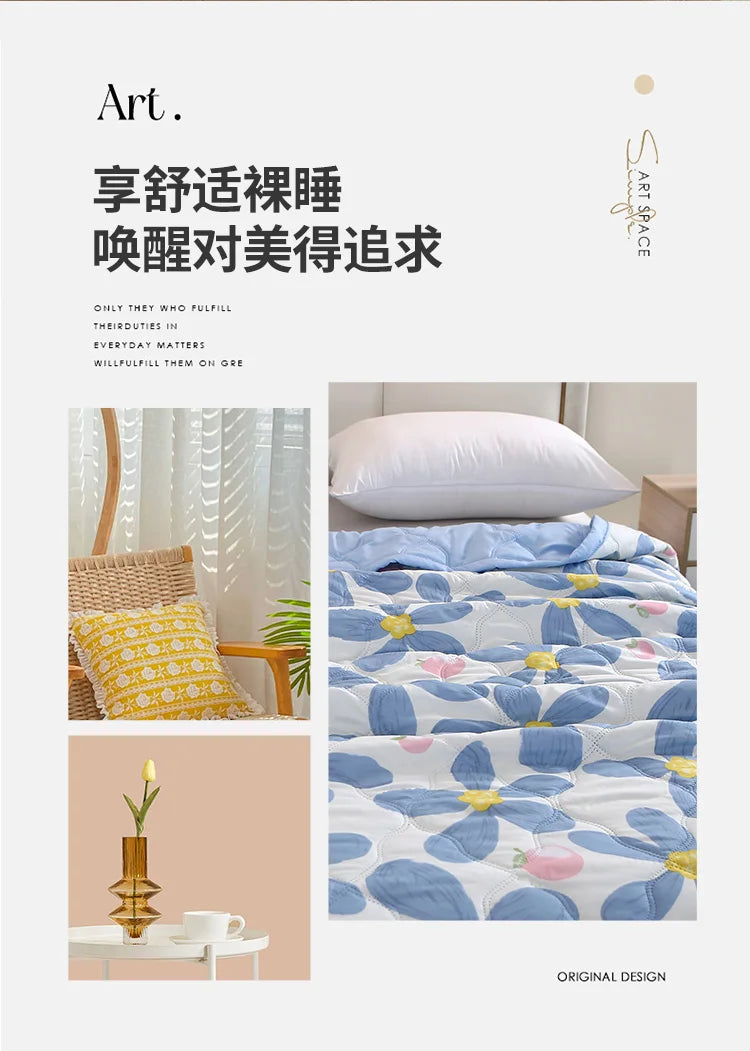 Cool Summer Quilt | Soft, Breathable Air Conditioner Blanket