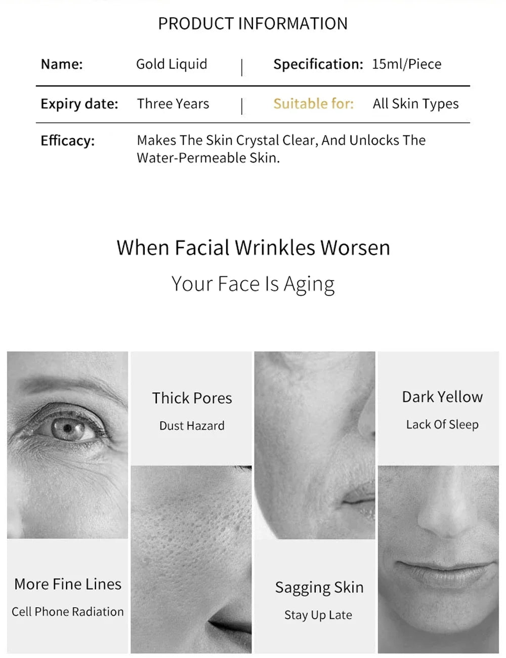 Instant Wrinkle Remover Serum Set | Lifting Firming Face Care