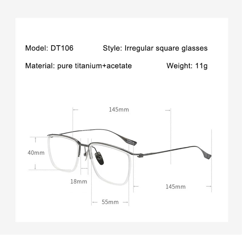 Ultra-light Luxury Business Glasses | Stylish Titanium Eyewear
