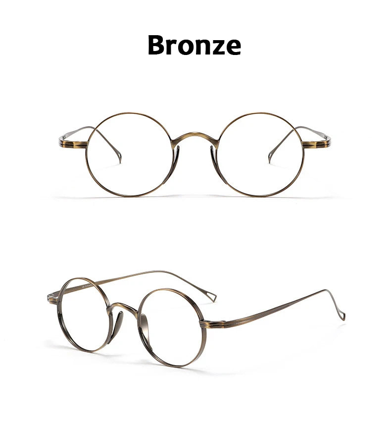 Ultra-Light Titanium Round Glasses Frames | Retro Unisex Eyewear
