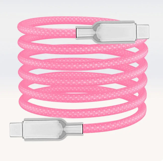 Pink Braided Type-C Fast Charging Cable | 240W PD Charger Cord