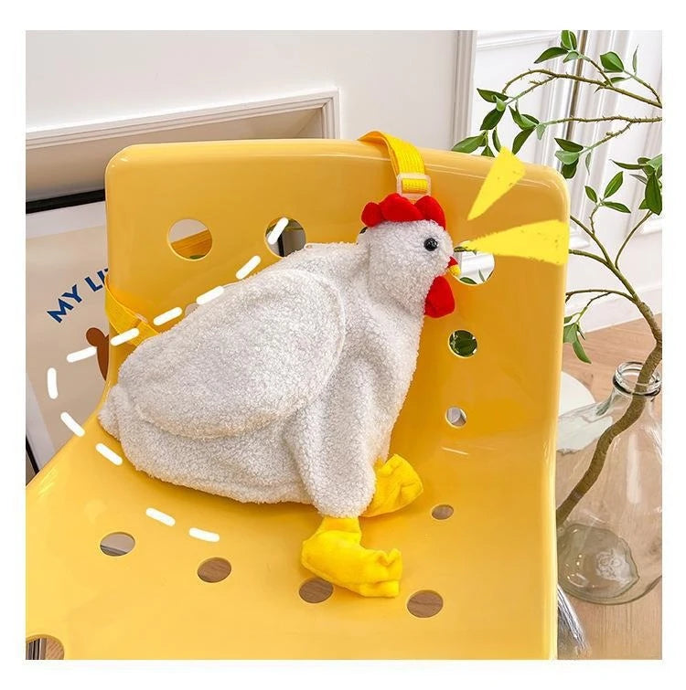 Cute Chicken Shape Crossbody Purse for Women | Cozy Fleece Handbag