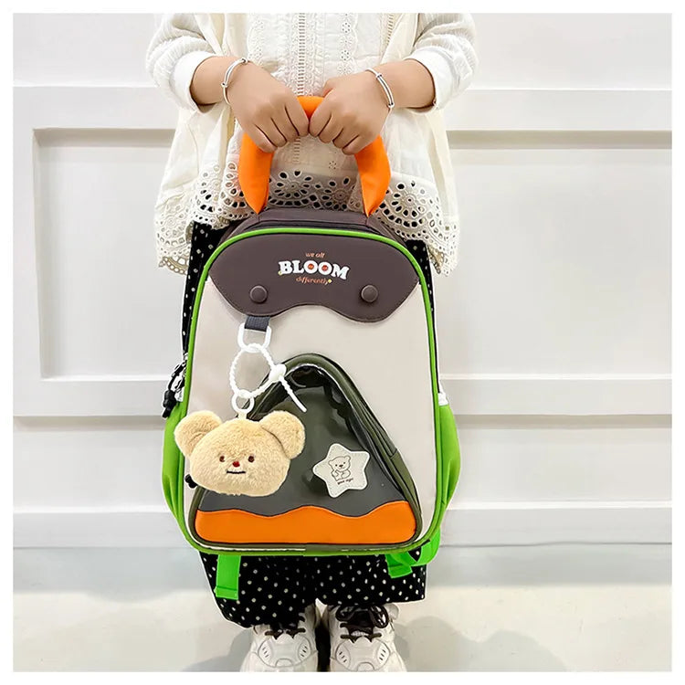 Lightweight Contrast Color Kindergarten Backpack | Cute Stylish Kids Bag