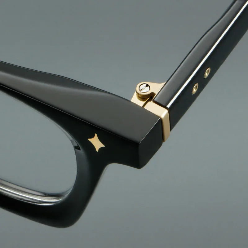 Classic Retro Square Acetate Anti-Blue Light Reading Glasses 2026