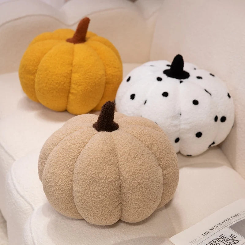 Halloween Pumpkin Plush Pillow | Cozy Decorative Cushion for Fall