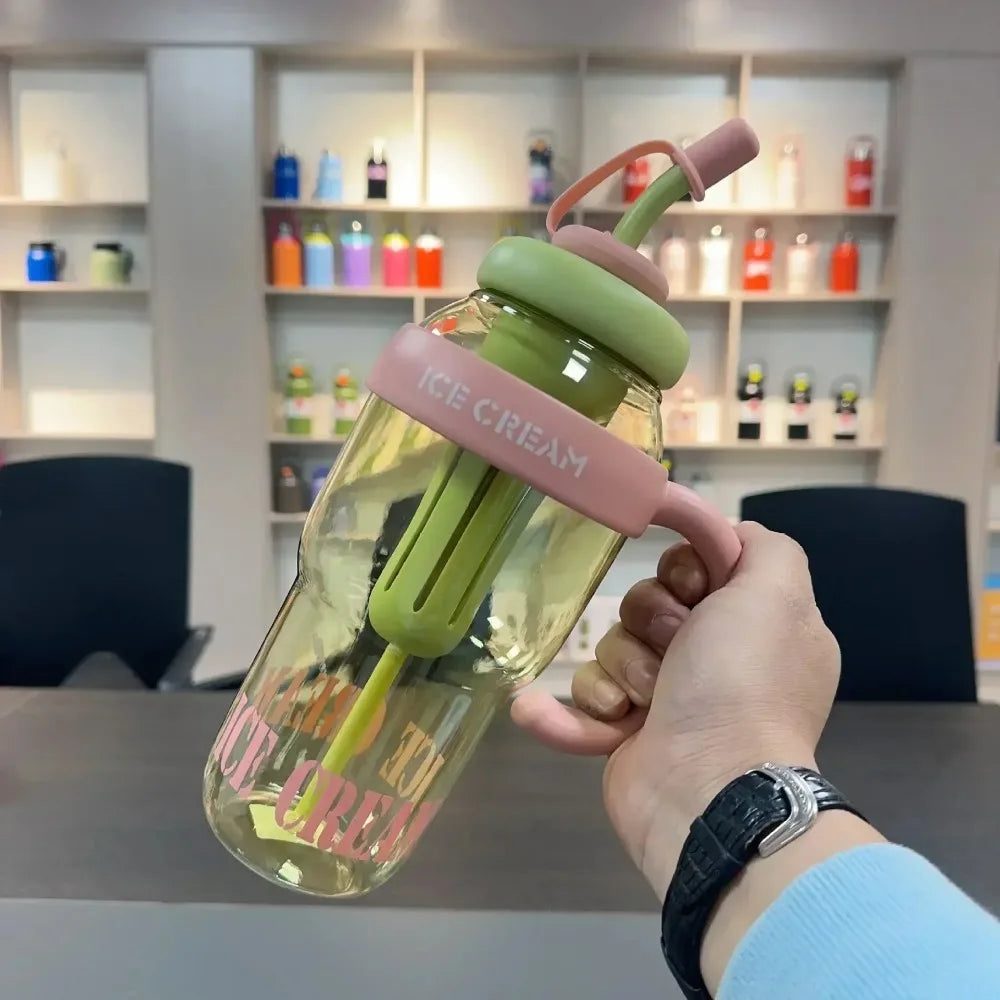 Durable Waterproof Large Capacity Summer Milk Tea Cup with Straw