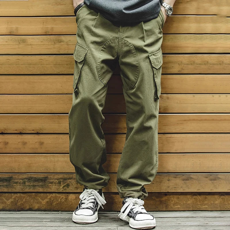 Men's Vintage Cargo Pants | All-Season Cotton Tapered Trousers 2026
