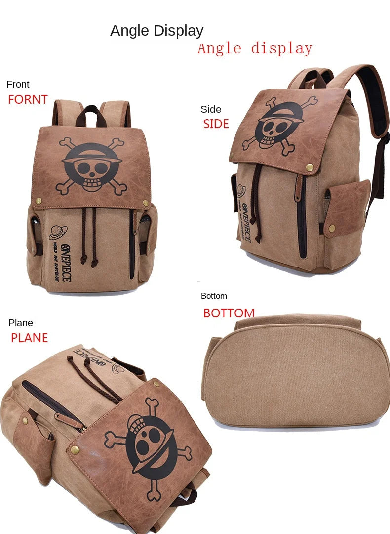 Large Capacity Cartoon Anime Canvas Backpack | Perfect for Fans