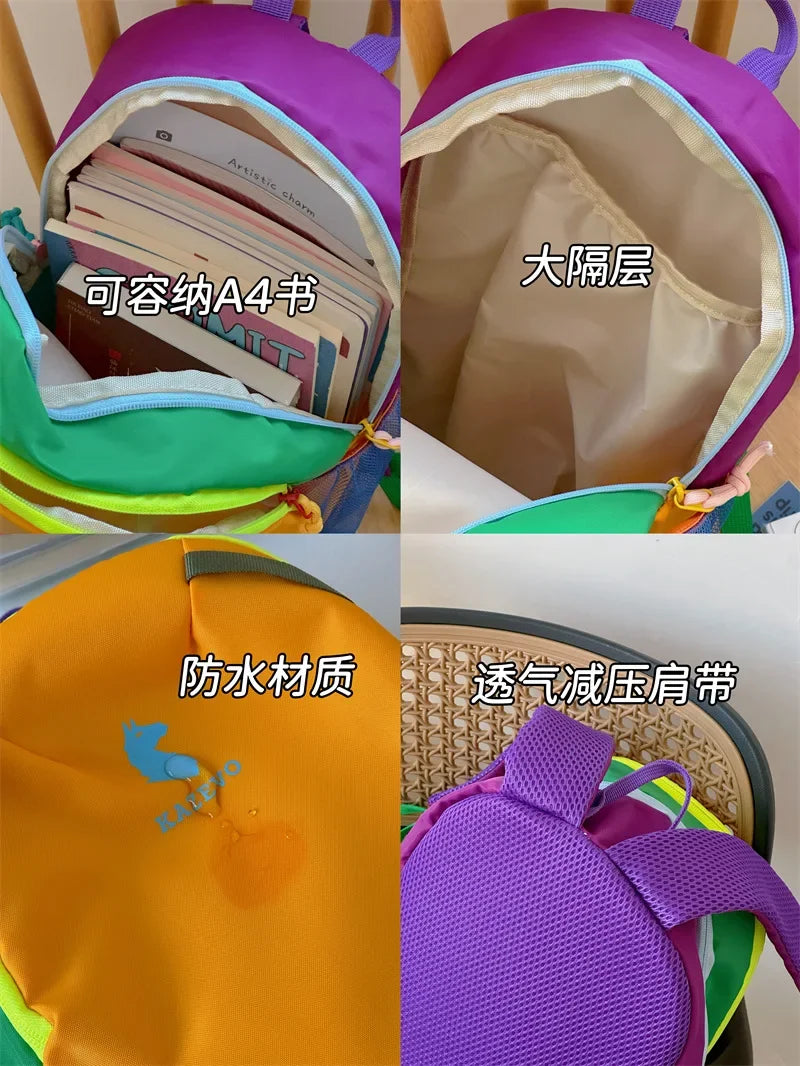 Dopamine backpack, contrasting colors, travel backpack, hiking, mountaineering, outdoor leisure, lightweight travel, study bag