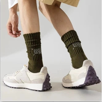 Men's Vintage Letter Medium Tube Socks | Thick Sports Comfort