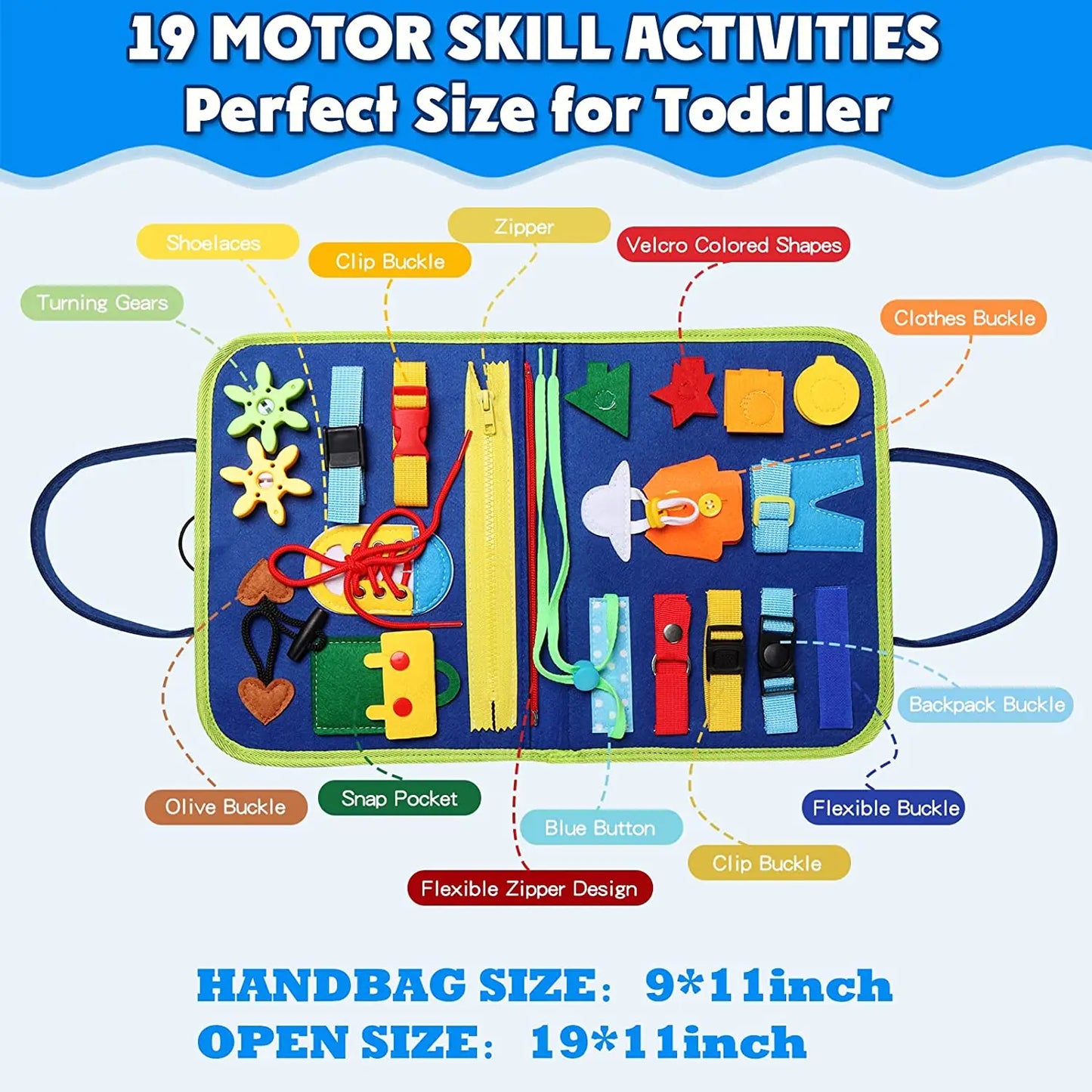 Montessori Busy Board | Toddler Sensory Activity for Skill Development