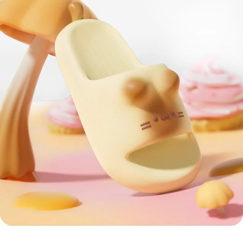 Cute Cat Slippers for Women | Lightweight Non-Slip Indoor Footwear