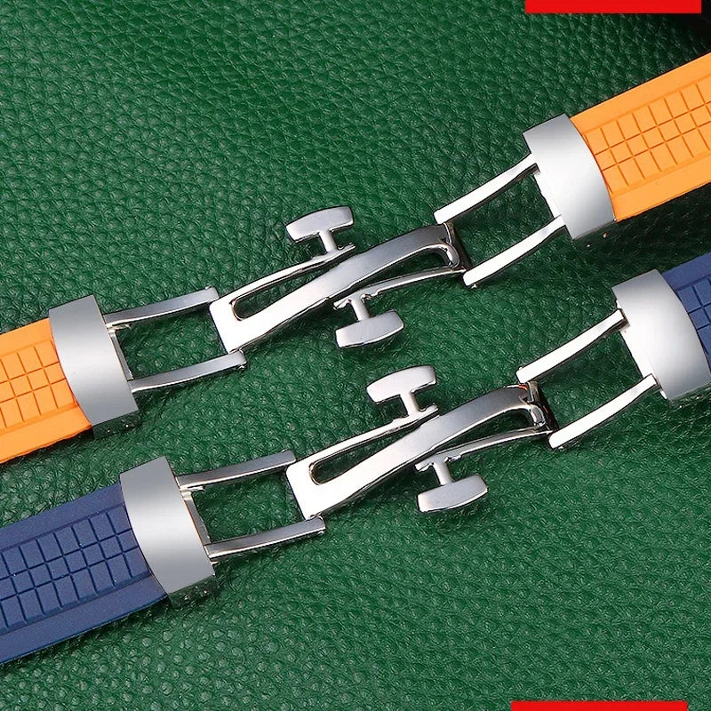 High Quality Soft Rubber Watch Band | 21mm Silicone Replacement Strap