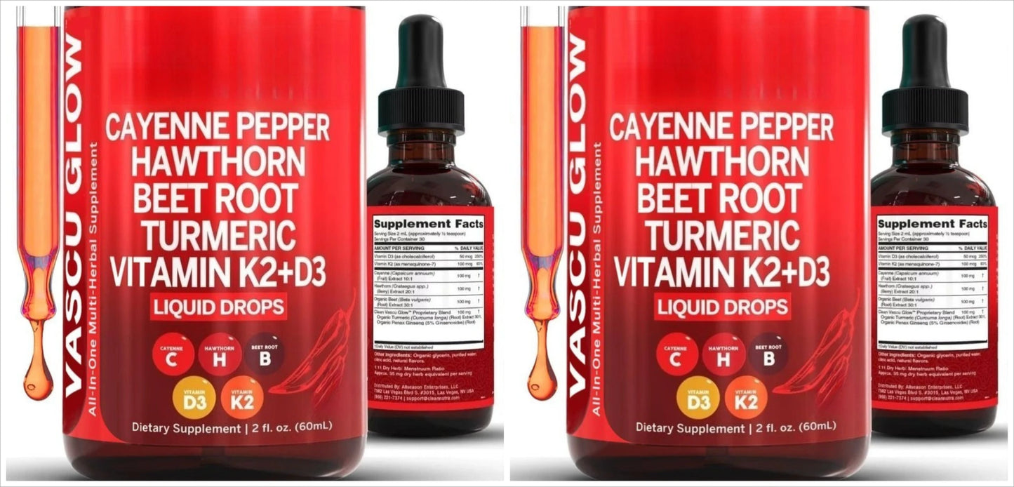 Cayenne Pepper Drops Supplement with Hawthorn Berry & Turmeric