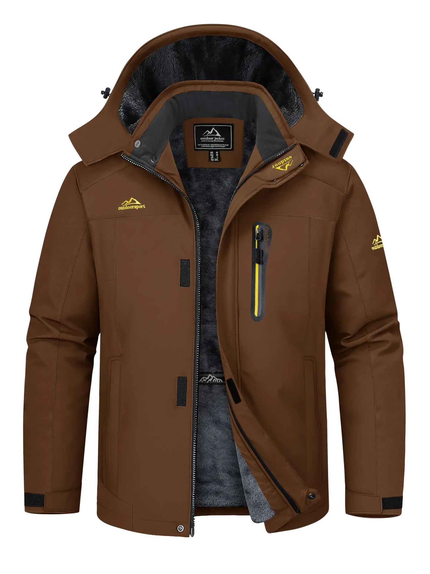 Men's Waterproof Winter Ski Jacket | Fleece Lined Snow Parka