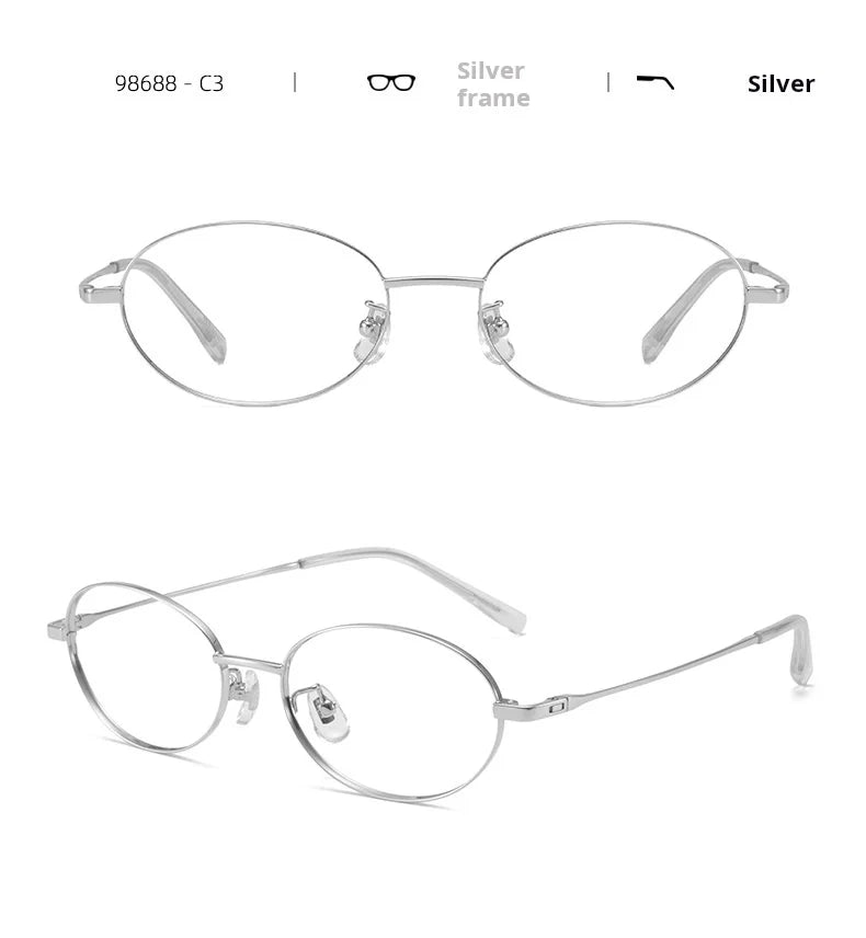 Retro Oval Prescription Glasses | Stylish Blue Light Blocking Eyewear