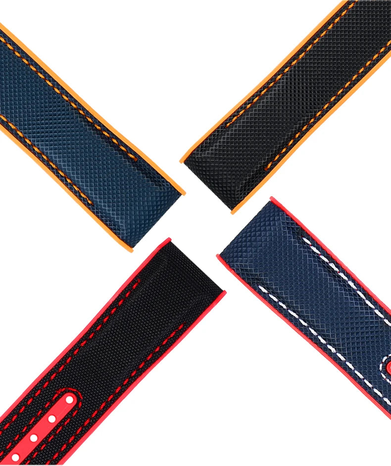 Versatile Nylon Rubber Watchband | Durable Comfort Strap