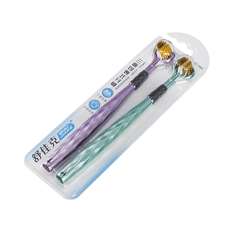 Ultra Soft 3-Sided Toothbrush for Effective Oral Care