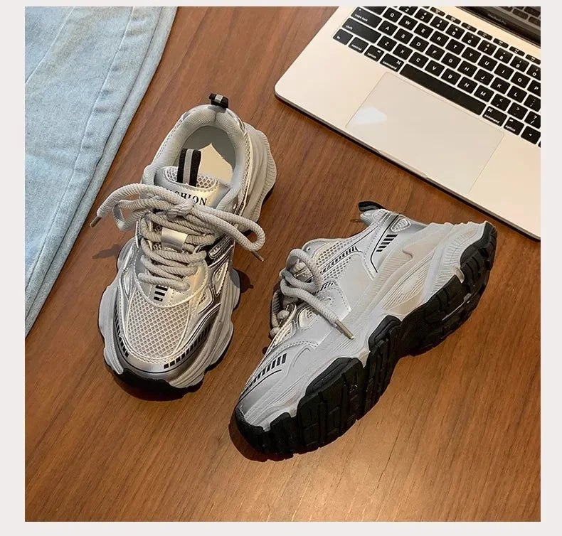 Fashionable Casual Platform Sneakers for Women | Comfortable Sports Shoes