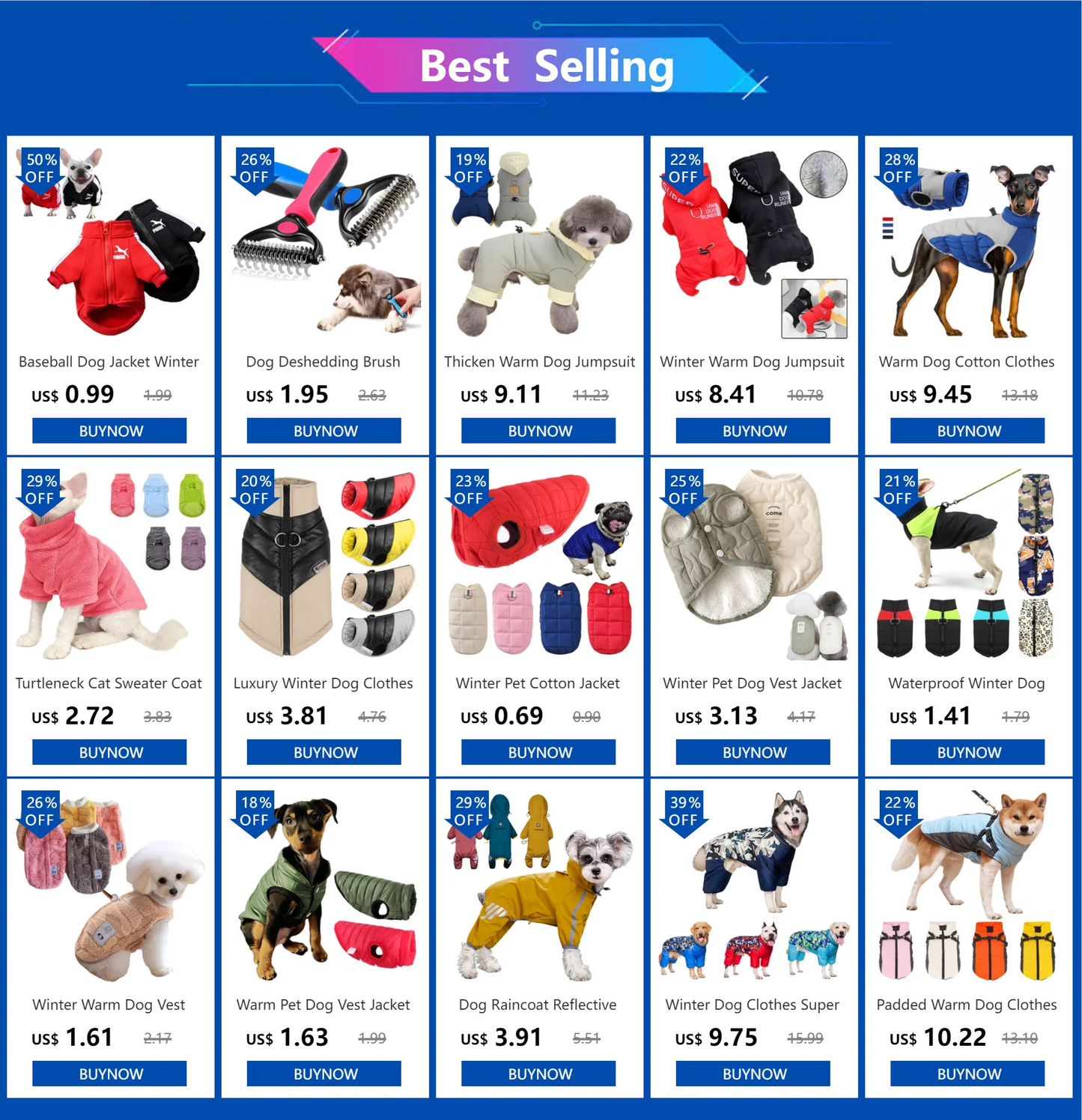 Waterproof Dog Jumpsuit Coat | Warm Winter Clothing for Pets