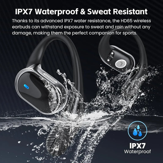 Bluetooth Wireless Earphones with Mic | Comfortable Air Conduction Design