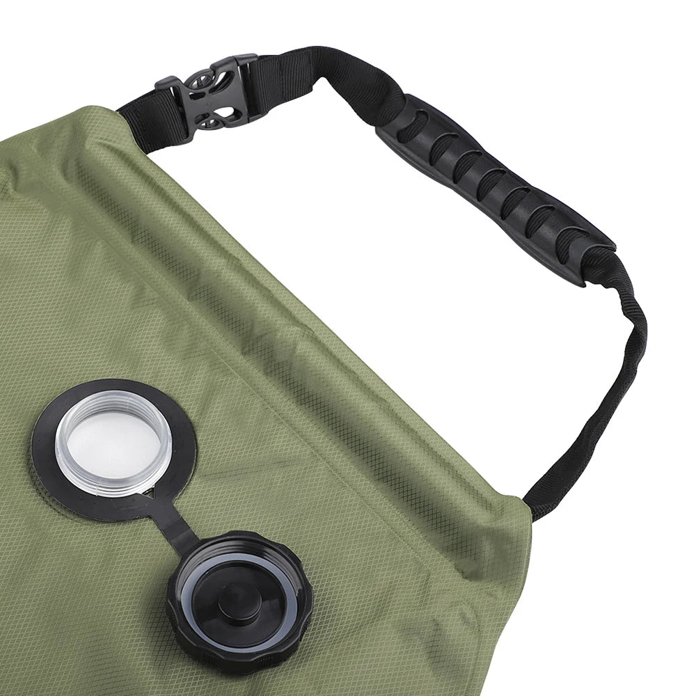 20L Outdoor Solar Shower Bag | Heated Camping Shower with Hose